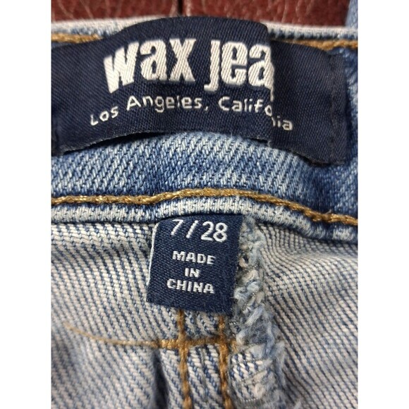 Wax Jeans Los Angeles Light Wash Distressed Size 7/28 - Picture 4 of 16